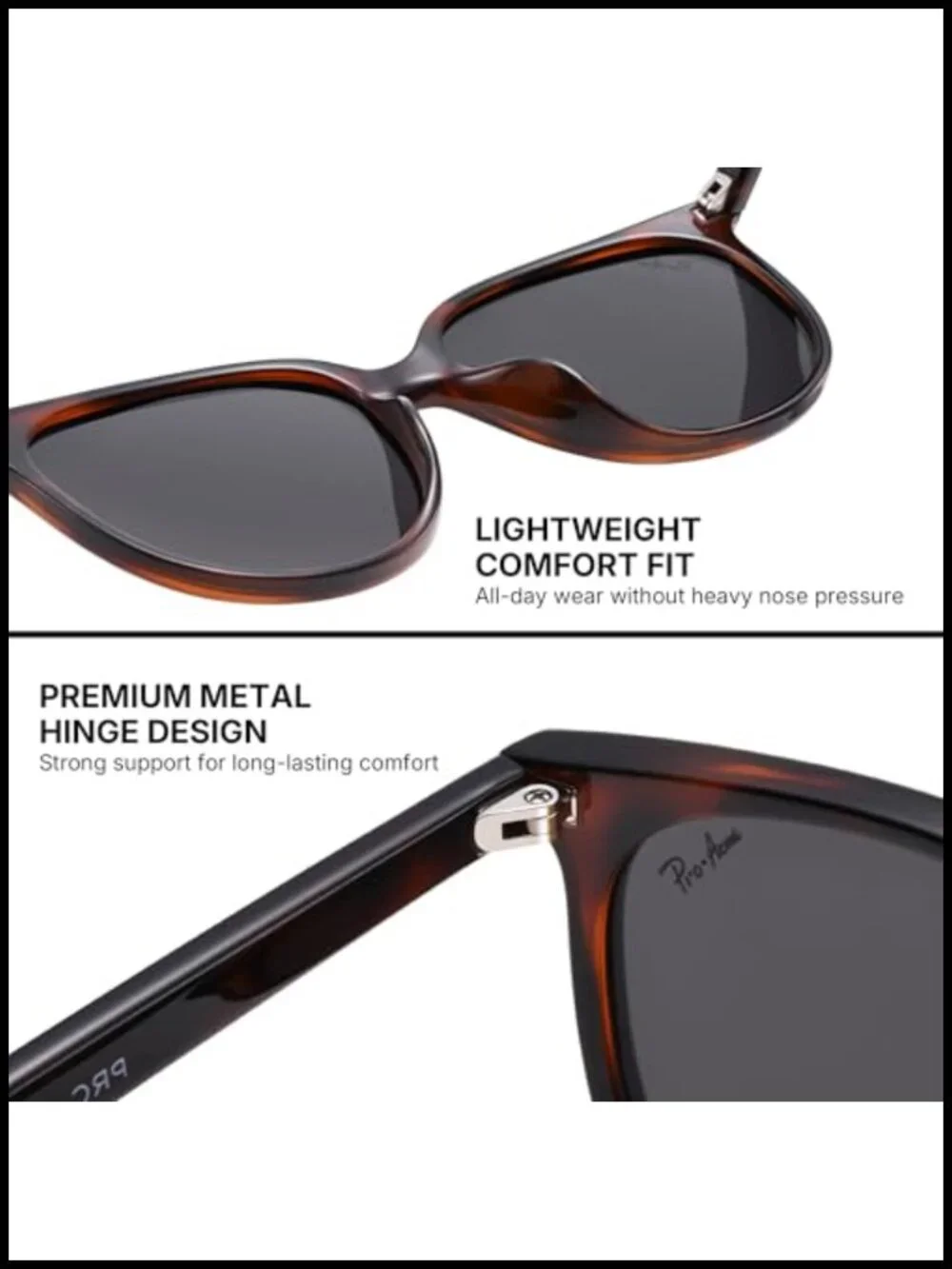 Retro Round Polarized UV400 Sunglasses, Lightweight Fashion Shades